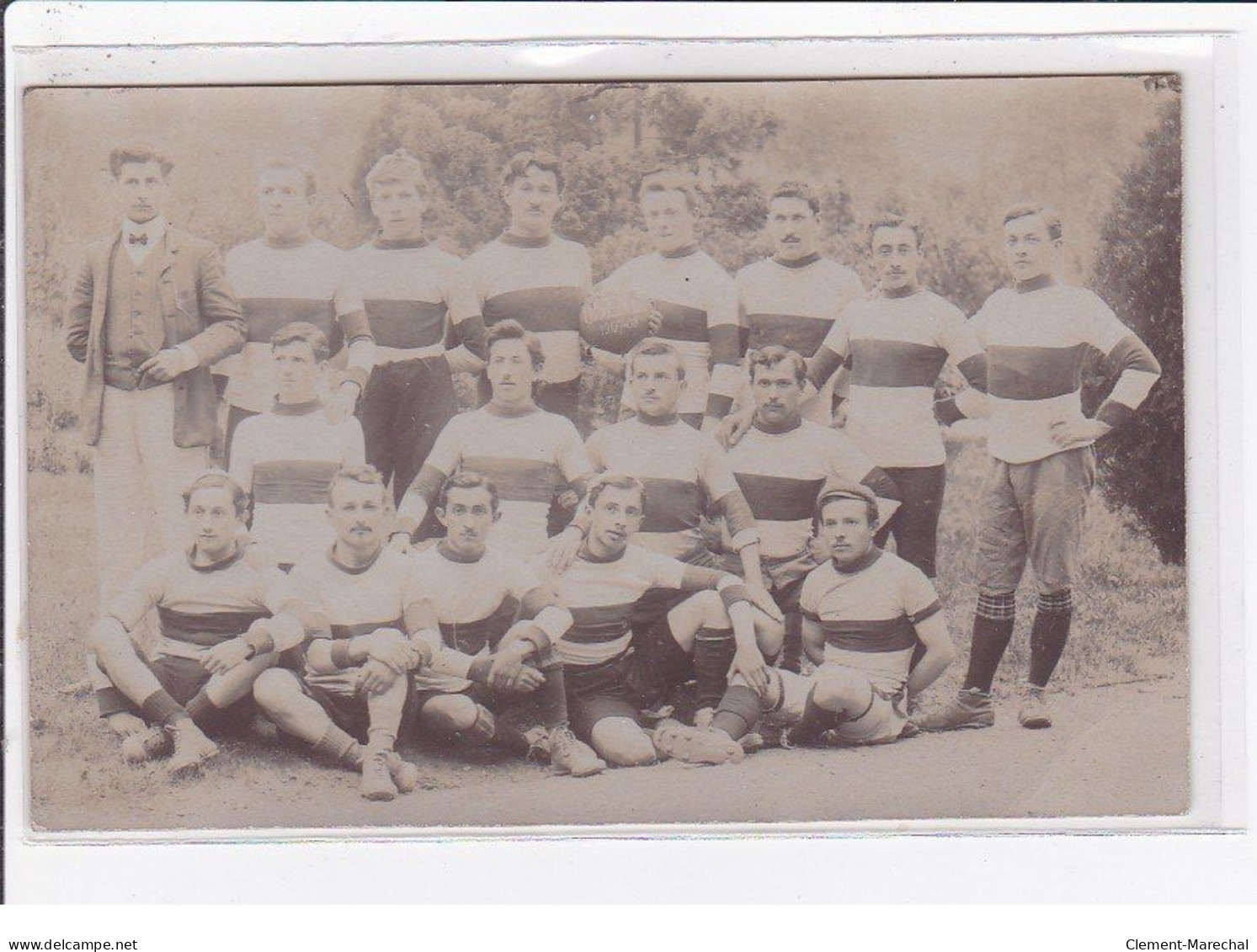 LOCHES : Carte Photo De L'équipe De Rugby De L'union Sportive De L'école Normale De Loches - Très Bon état - Loches