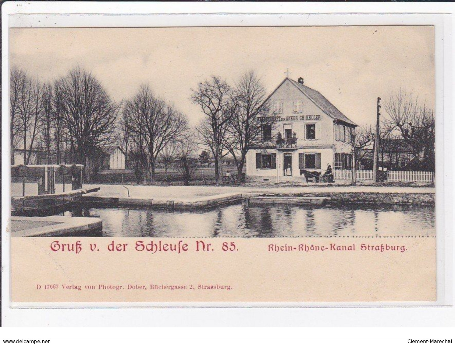 STRASBOURG : Gruss Von Der Schleufe N° 85 (canal - Batellerie)- Très Bon état - Straatsburg