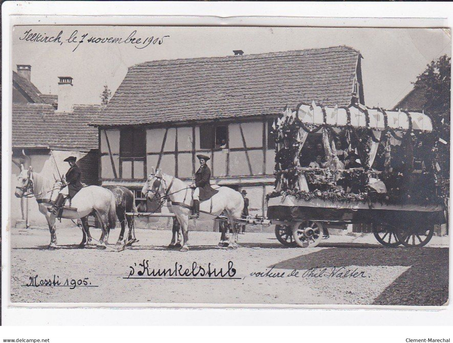 ILLKIRCH : Carte Photo D'un Char (messli 1905) - Très Bon état - Other & Unclassified