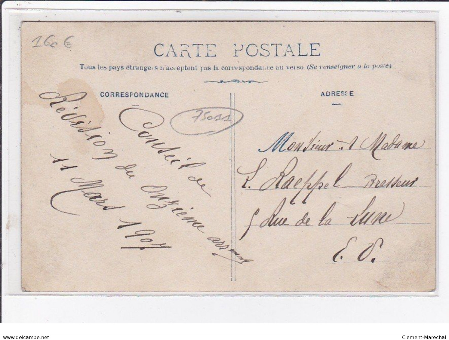 PARIS 11 ème : Carte Photo Du Conseil De Révision En 1907 - Très Bon état - Arrondissement: 11