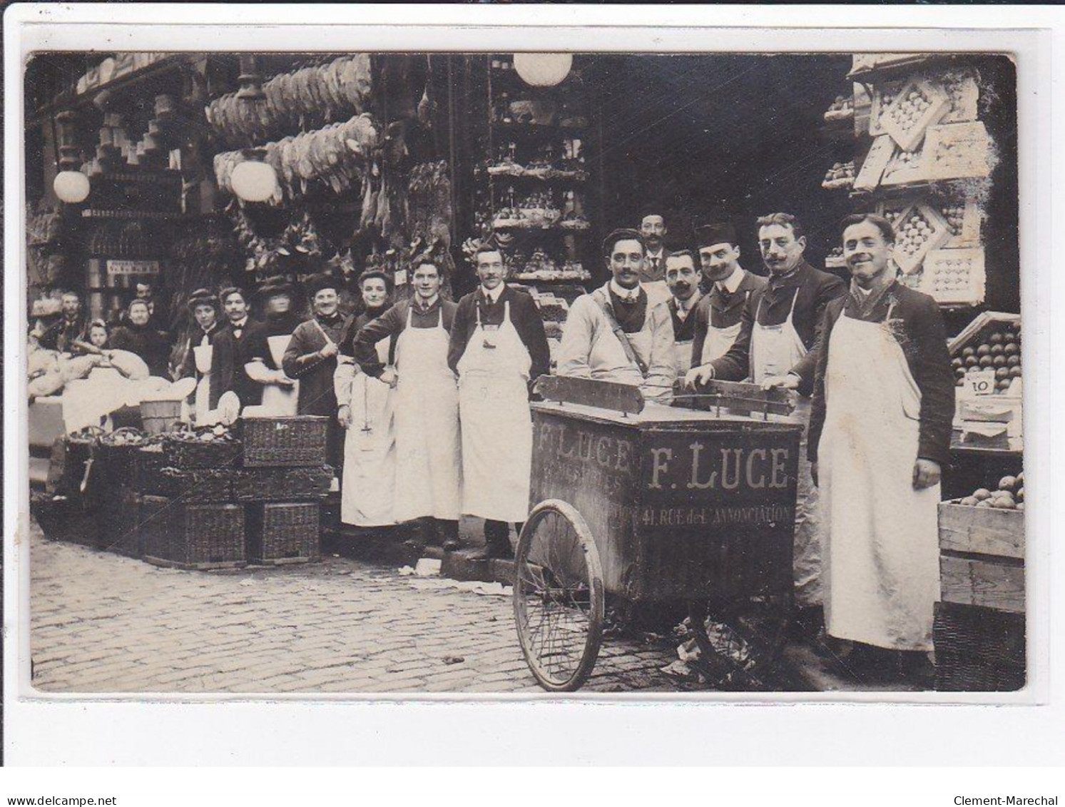 PARIS 16ème : Carte Photo Du Magasin Et D'un Charriot De Livraison De La Maison LUCE Au 41 Rue De L'Annonciation - état - District 16