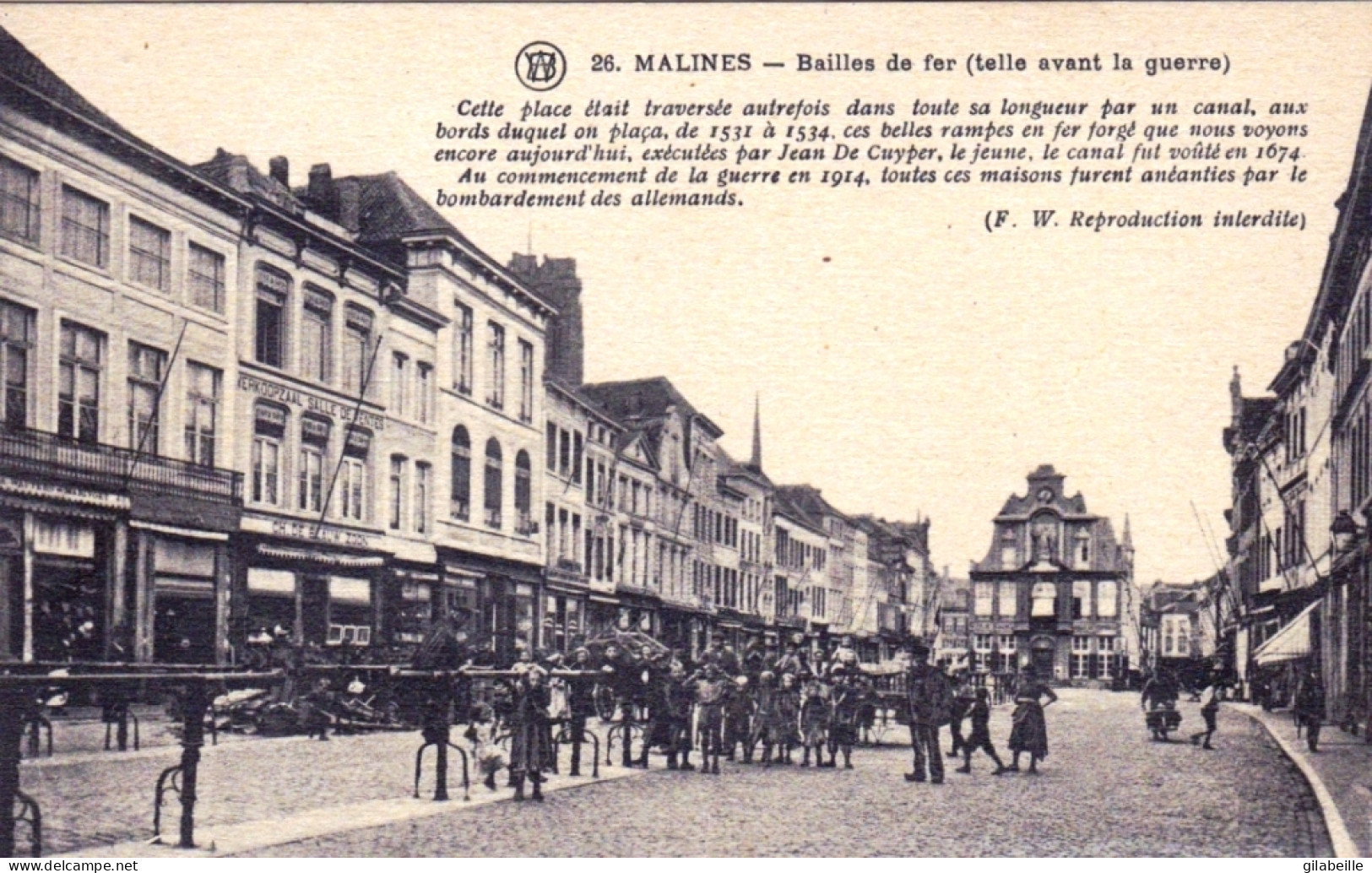 MALINES - MECHELEN - Bailles De Fer Avant La Guerre - Malines