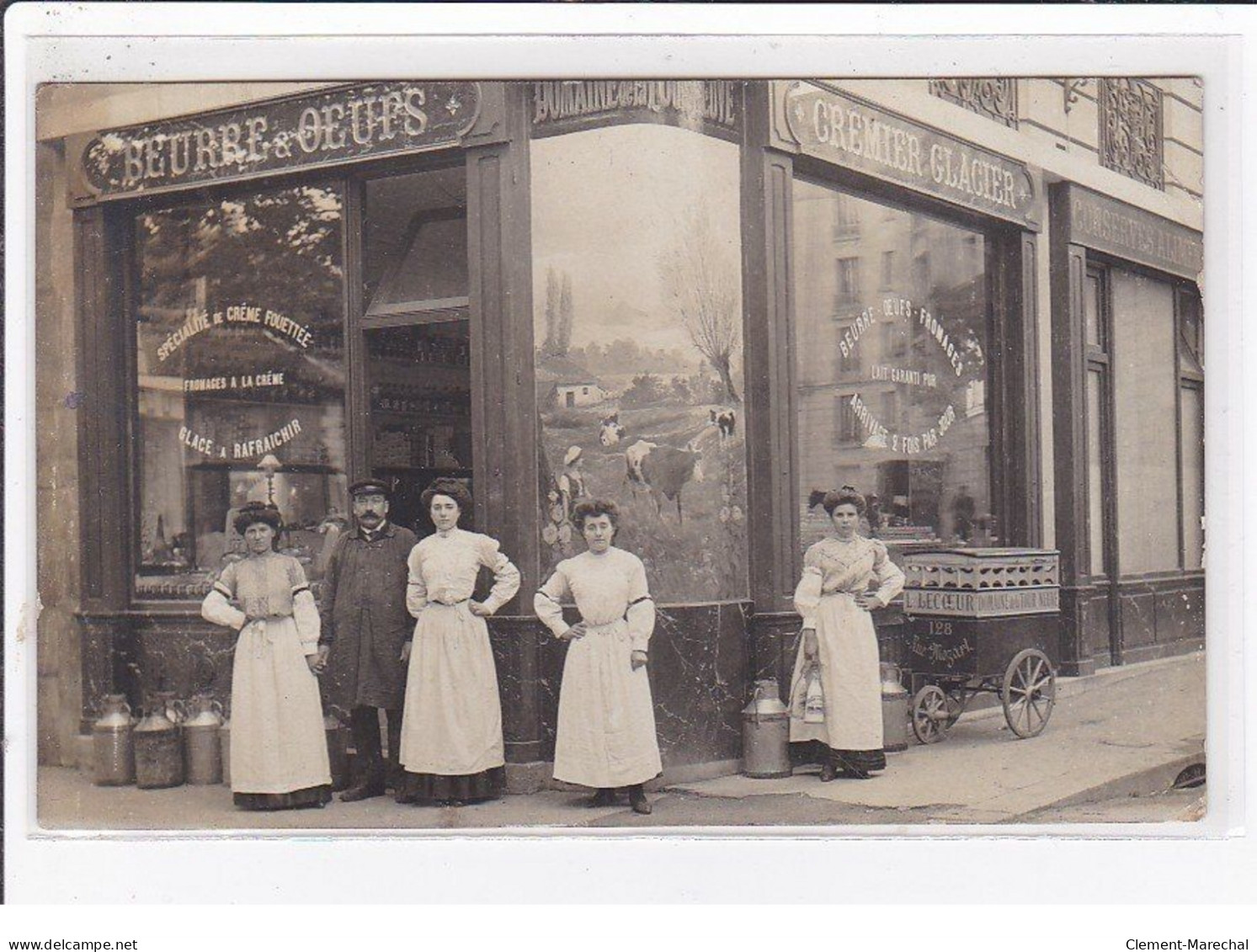 PARIS 16ème : Carte Photo Du Magasin BOF (beurre Oeufs Fromages) LECOEUR Au 128 Rue Mozart - état - District 16