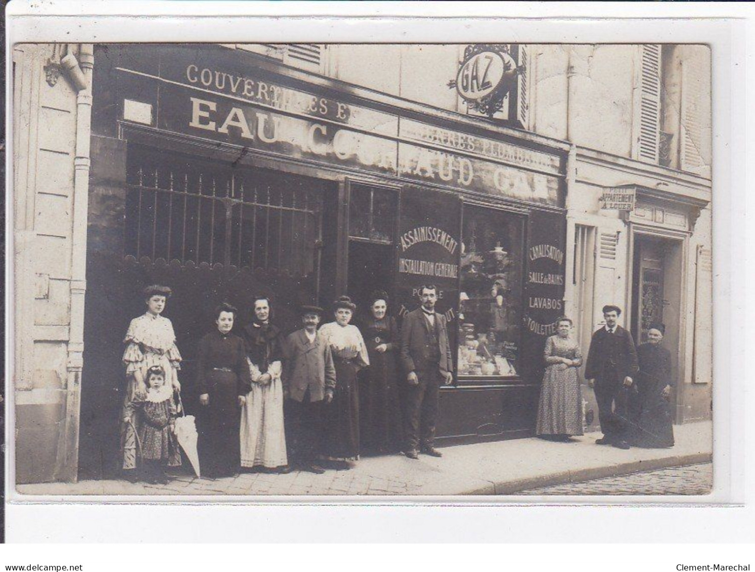 PARIS 16ème : Carte Photo De L'atelier De Couvertures, Plomberie, Gaz COURTAUD - état - Distrito: 16