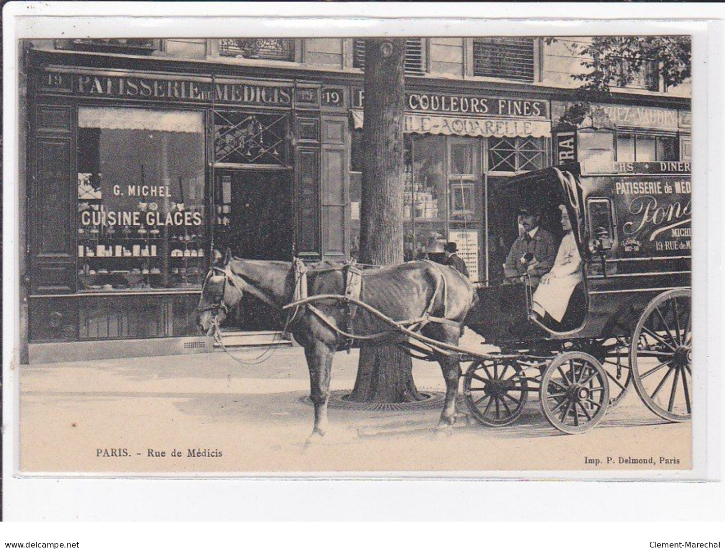 PARIS 16ème : Attelage De La Patisserie De Medicis Devant Le Magasin (quincaillerie - Magasin De Couleurs) Très Bon état - Paris (16)