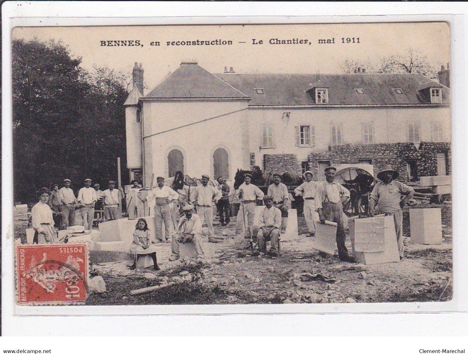 BENNES : En Reconstruction - Le Chantier En Mai 1911 - état - Other & Unclassified