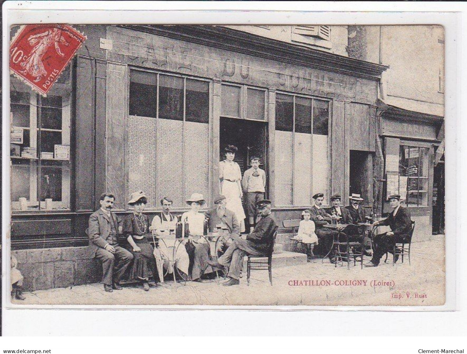 CHATILLON COLIGNY : Le Café Du Commerce - Très Bon état - Chatillon Coligny