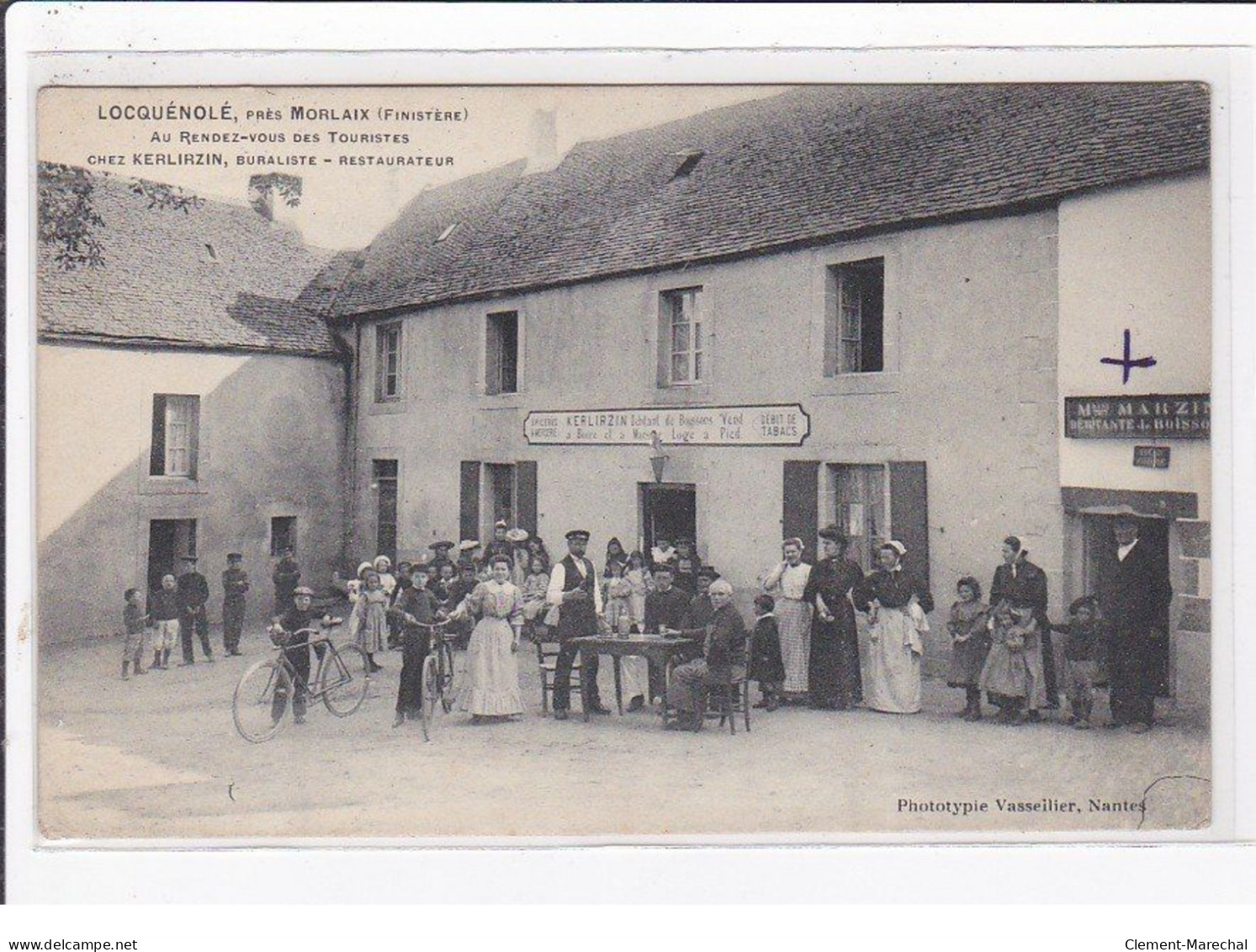 LOCQUENOLE Près Morlaix : "au Rendez-vous Des Touristes" Chez Kerlirzin - Buraliste Restaurateur - Très Bon état - Autres & Non Classés