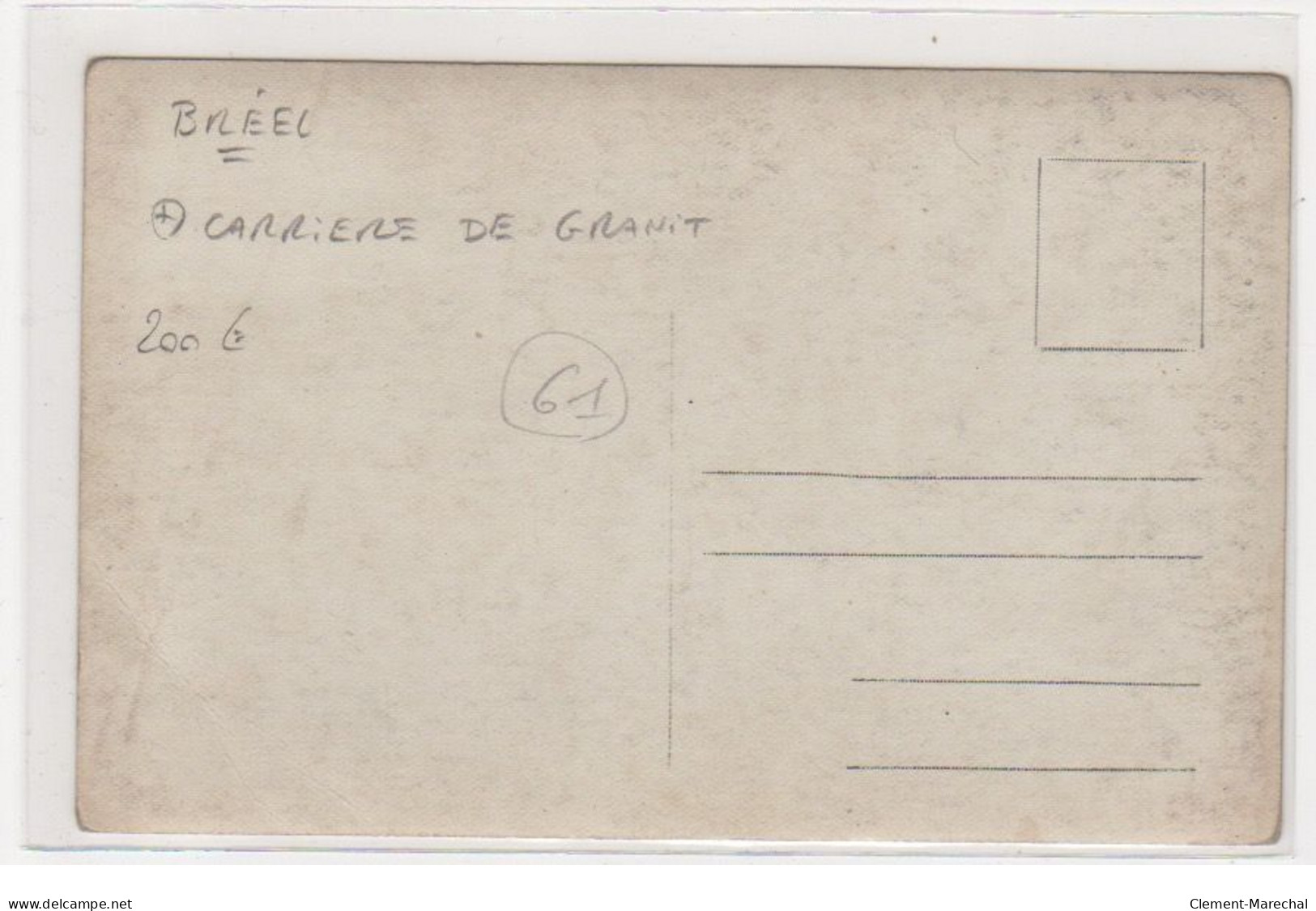 BREEL : Carte Photo Des Carrières De Granit - Très Bon état - Other & Unclassified