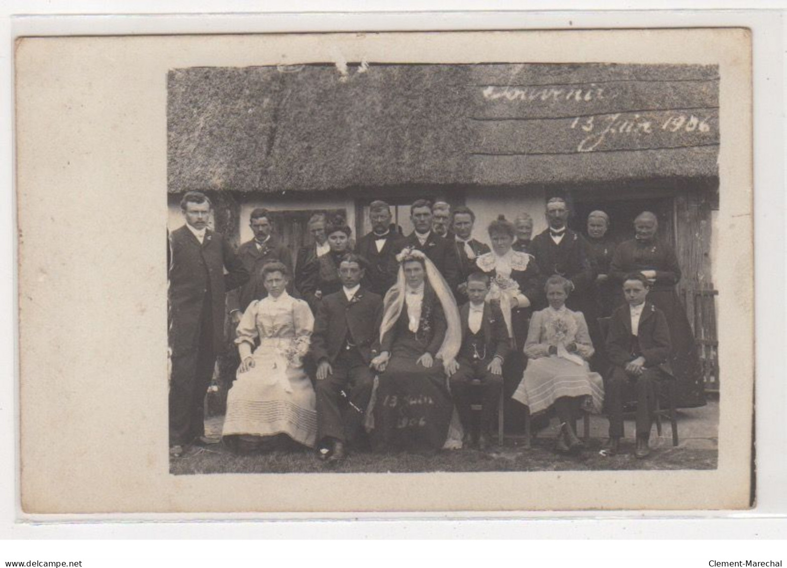 Environs De COMPIEGNE : Carte Photo D'un Mariage - Bon état (traces Au Dos) - Andere & Zonder Classificatie