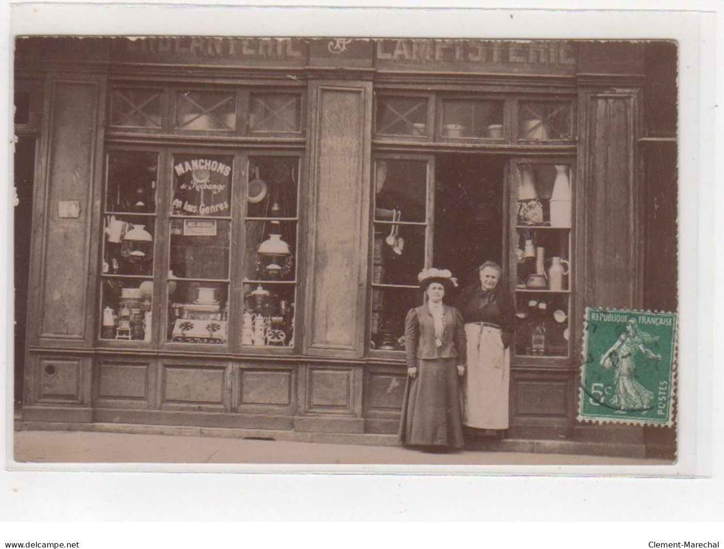 LYON : Carte Photo De La Lampisterie - Ferblanterie (cachet De Lyon-Vaise) - Très Bon état - Other & Unclassified