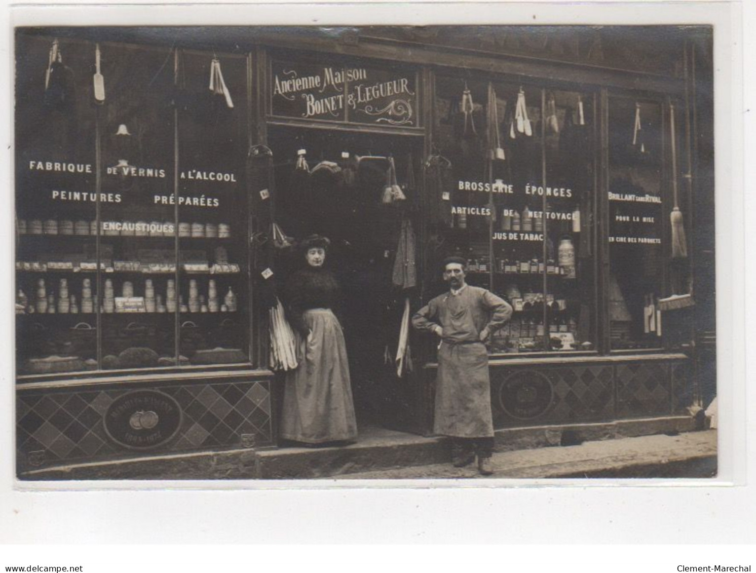 AMIENS : Carte Photo De La Quincaillerie BOINET Et LEGUEUR (couleurs Et Vernis) - Très Bon état - Amiens