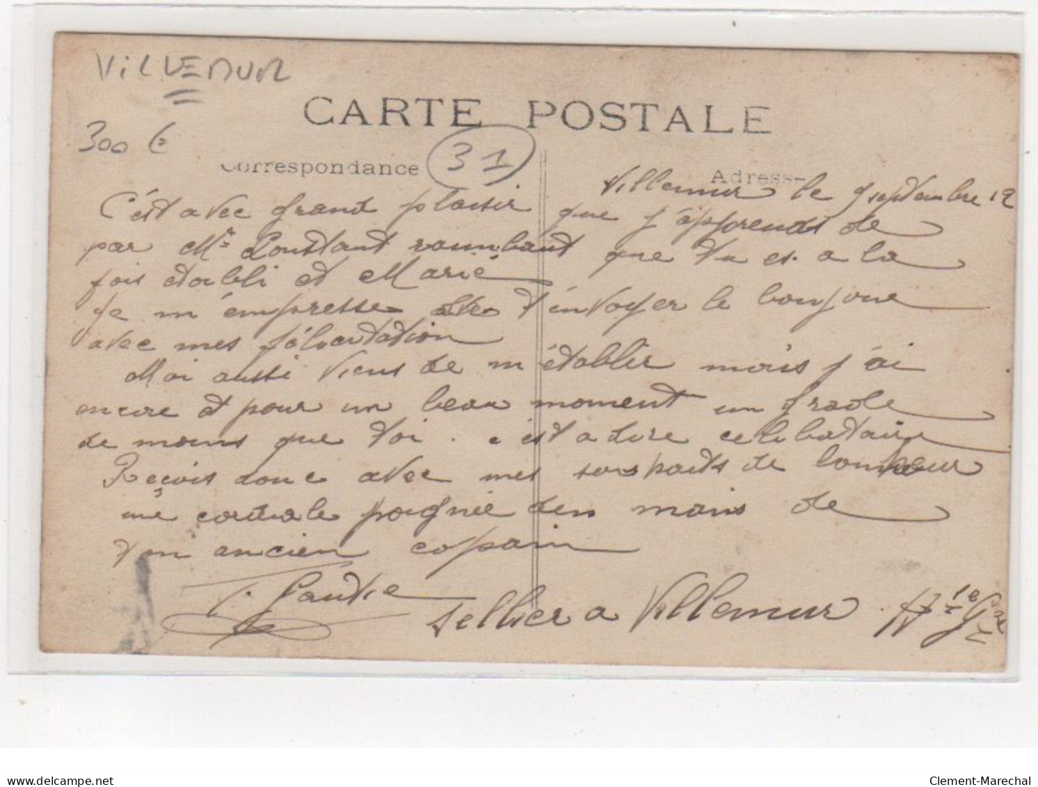 VILLEMUR : Carte Photo De L'atelier De Sellerie Bourrellerie GAUTIE - Très Bon état - Sonstige & Ohne Zuordnung