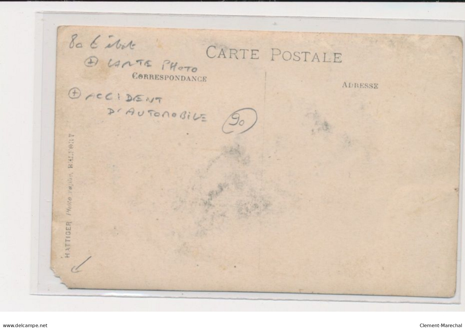 Carte Photo - Accident D'automobile - état - Other & Unclassified