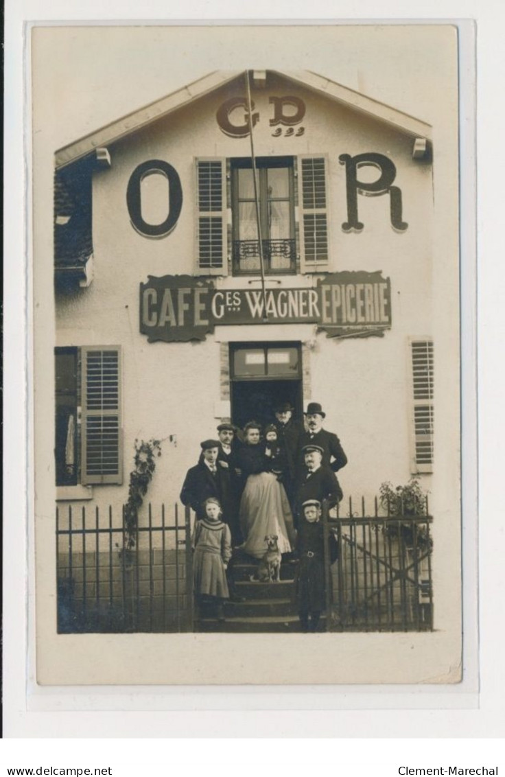 THAON LES VOSGES - Café Ges Wagner - Epicerie - Carte Photo - état - Thaon Les Vosges