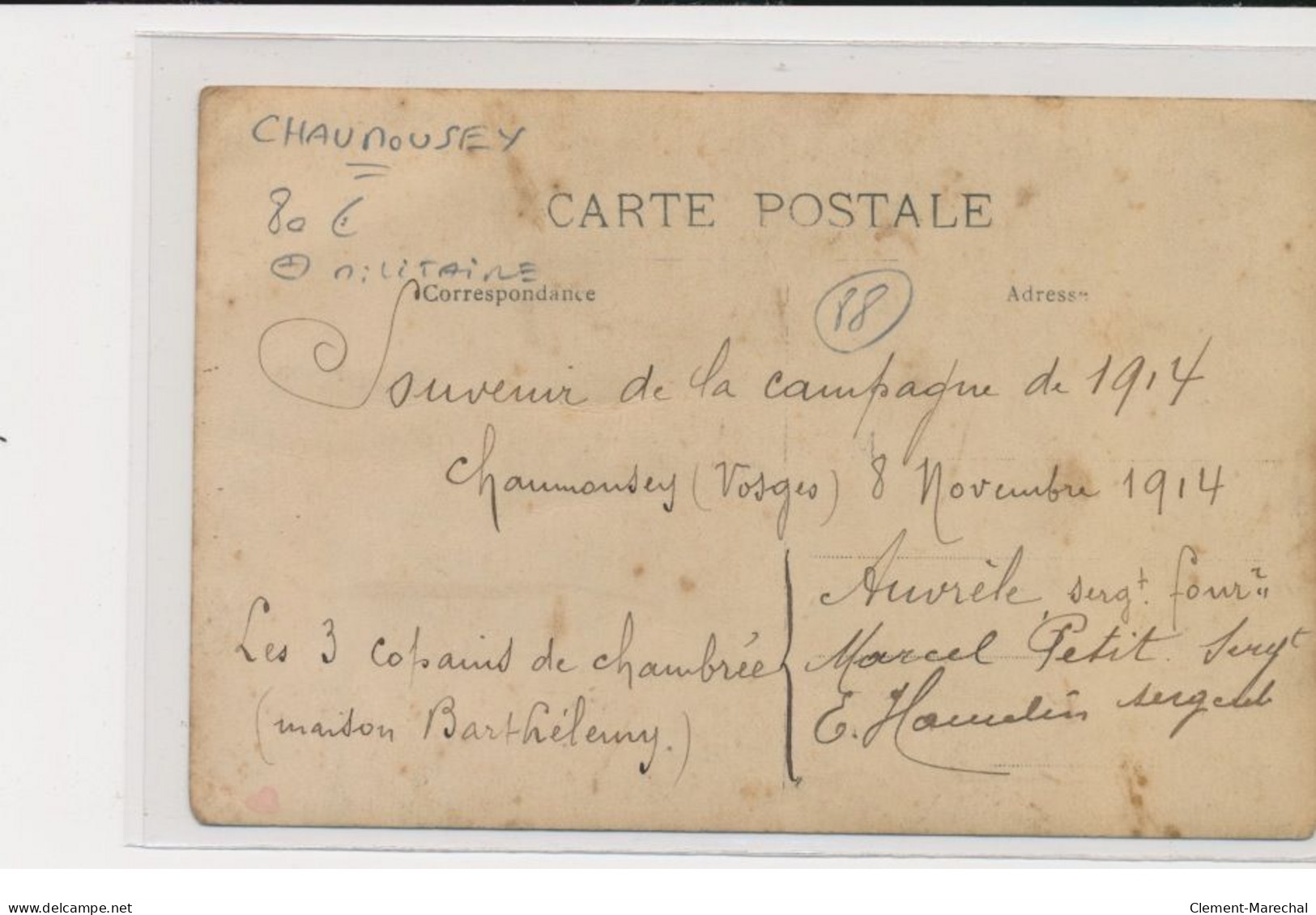 CHAUMOUSEY - Carte Photo - Militaire - Très Bon état - Autres & Non Classés