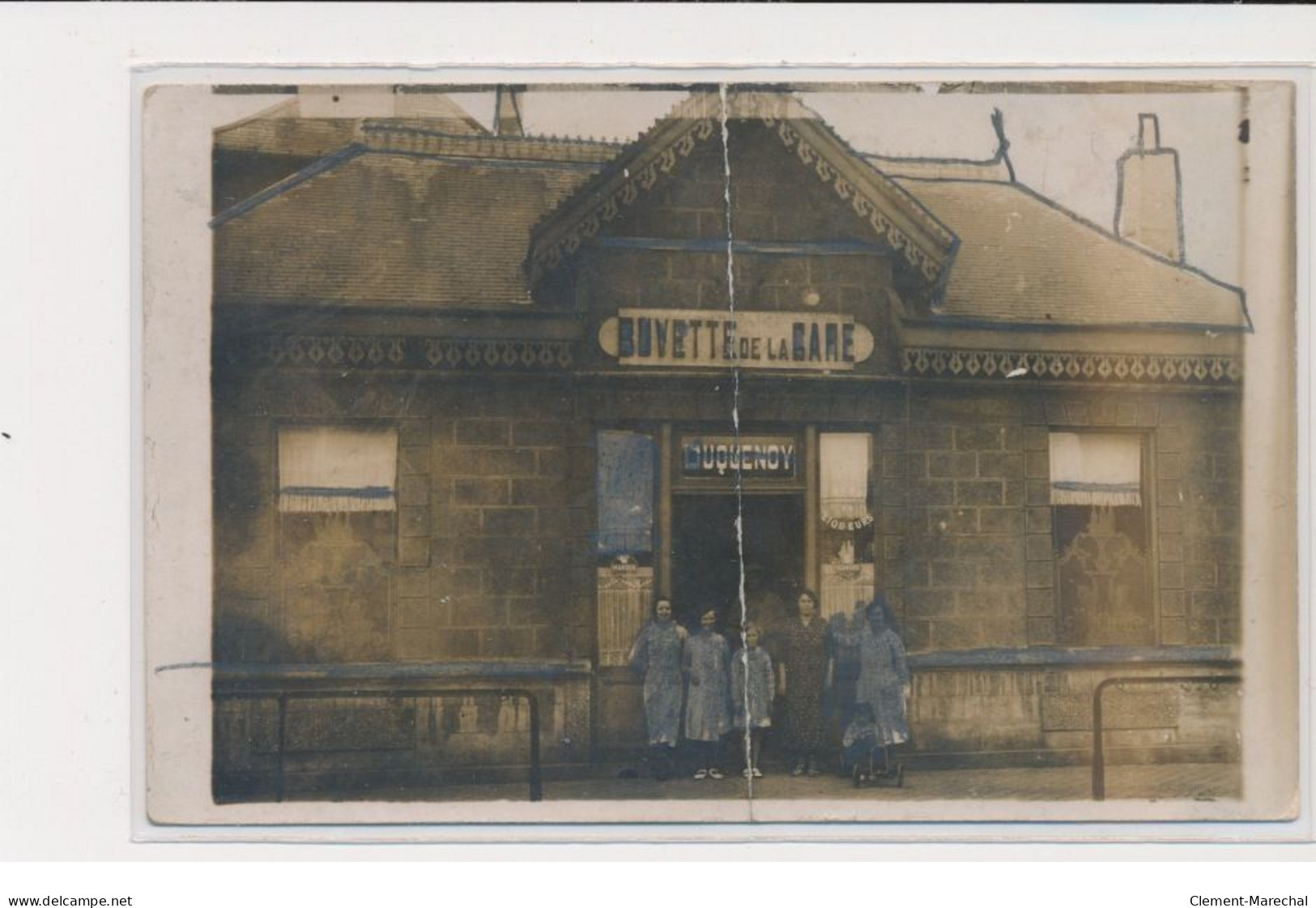 DOULLENS - Buvette De La Gare - Carte Photo - état - Doullens
