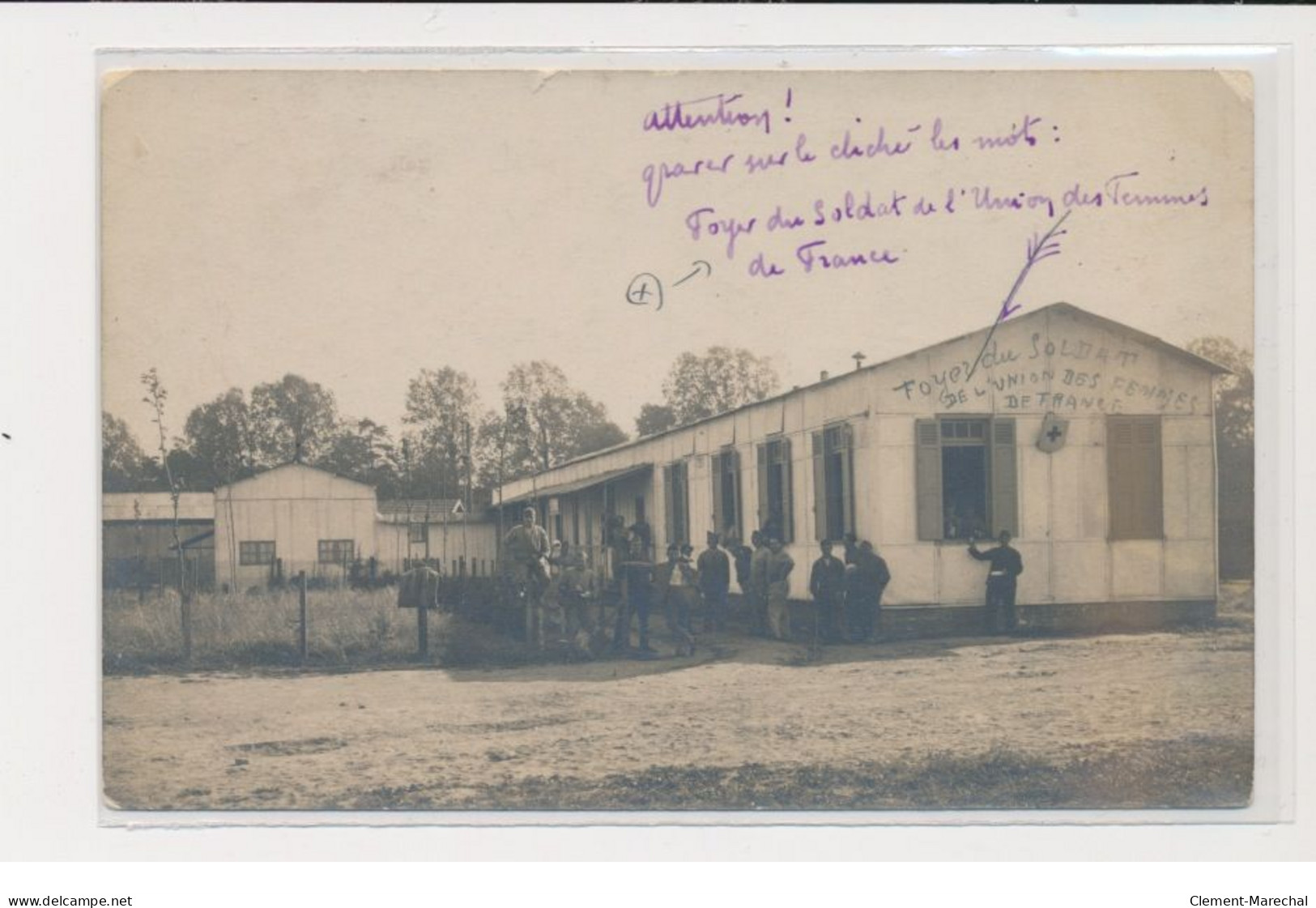 VILLACOUBLAY - Carte Photo - Camp D'aviation - Foyer Du Soldat De L'union Des Femmes De France - Très Bon état - Autres & Non Classés