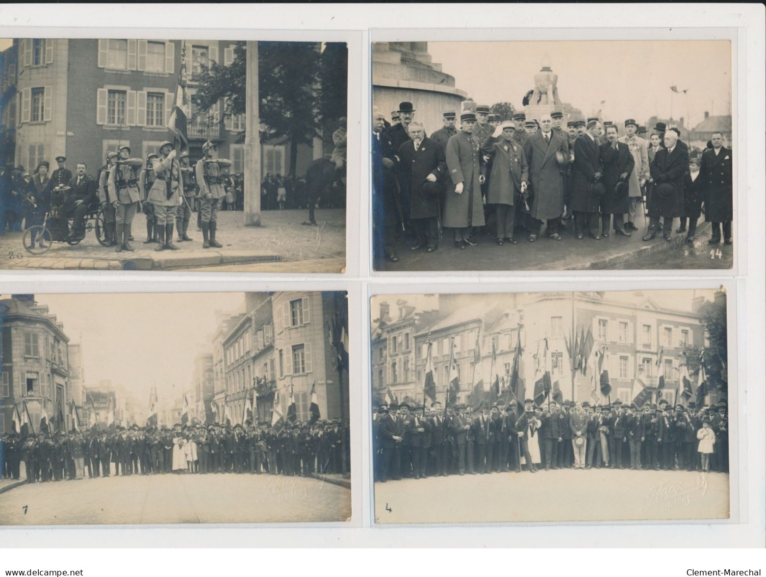 AMIENS - Carte Photo - 5 CPA - Militaires - Cérémonies - Très Bon état - Amiens