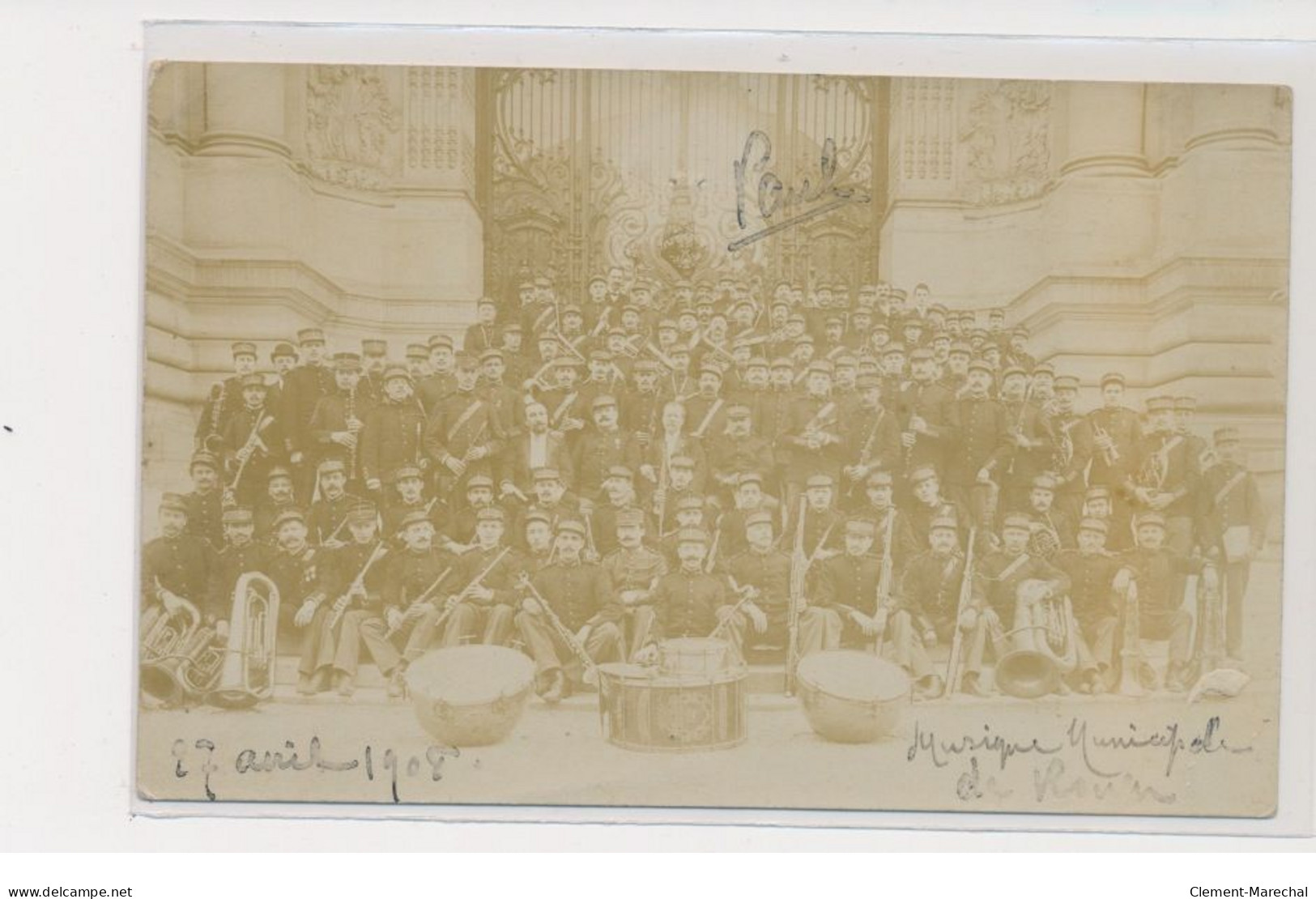 ROUENS - Carte Photo - Militaires - Fanfare - Très Bon état - Rouen