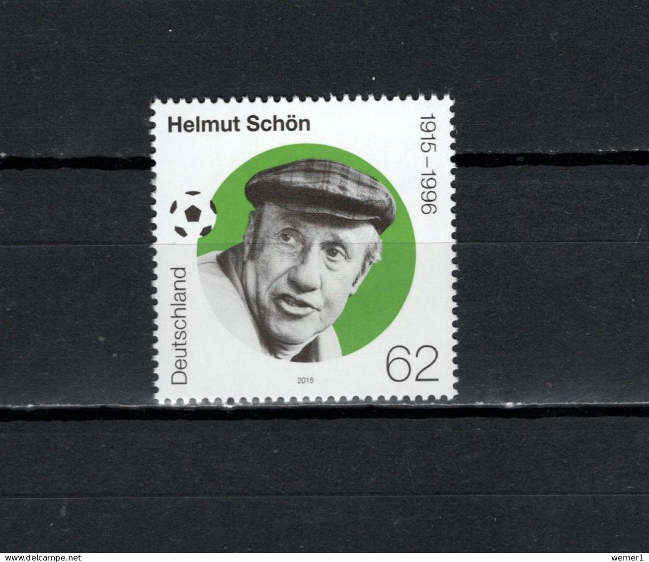 Germany 2015 Football Soccer, Helmut Schön Birthday Centenary Stamp MNH - Ongebruikt