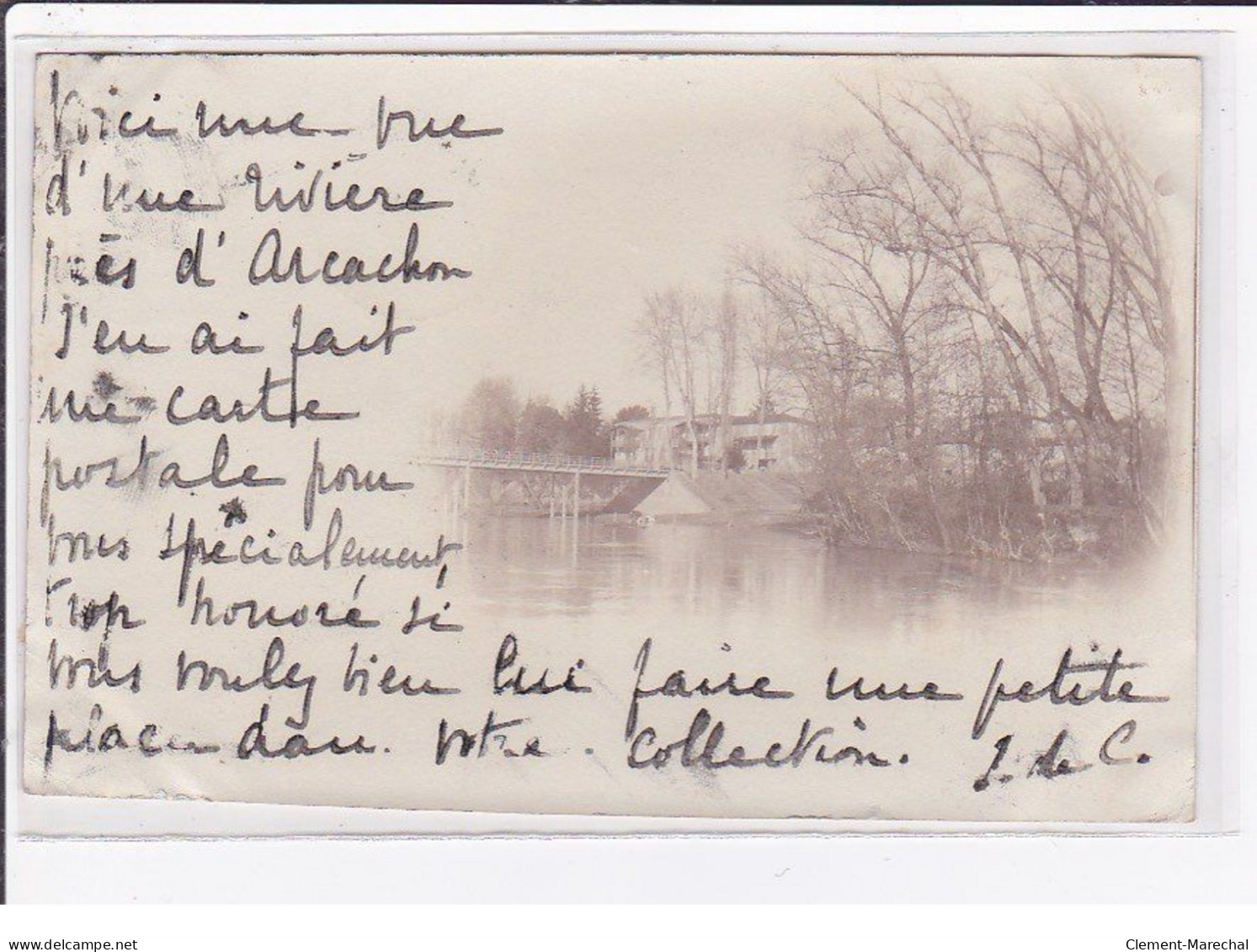 ARCACHON : Carte Photo (en 1900 - Une Rivière Aux Environs D'Arcachon) - Très Bon état - Arcachon
