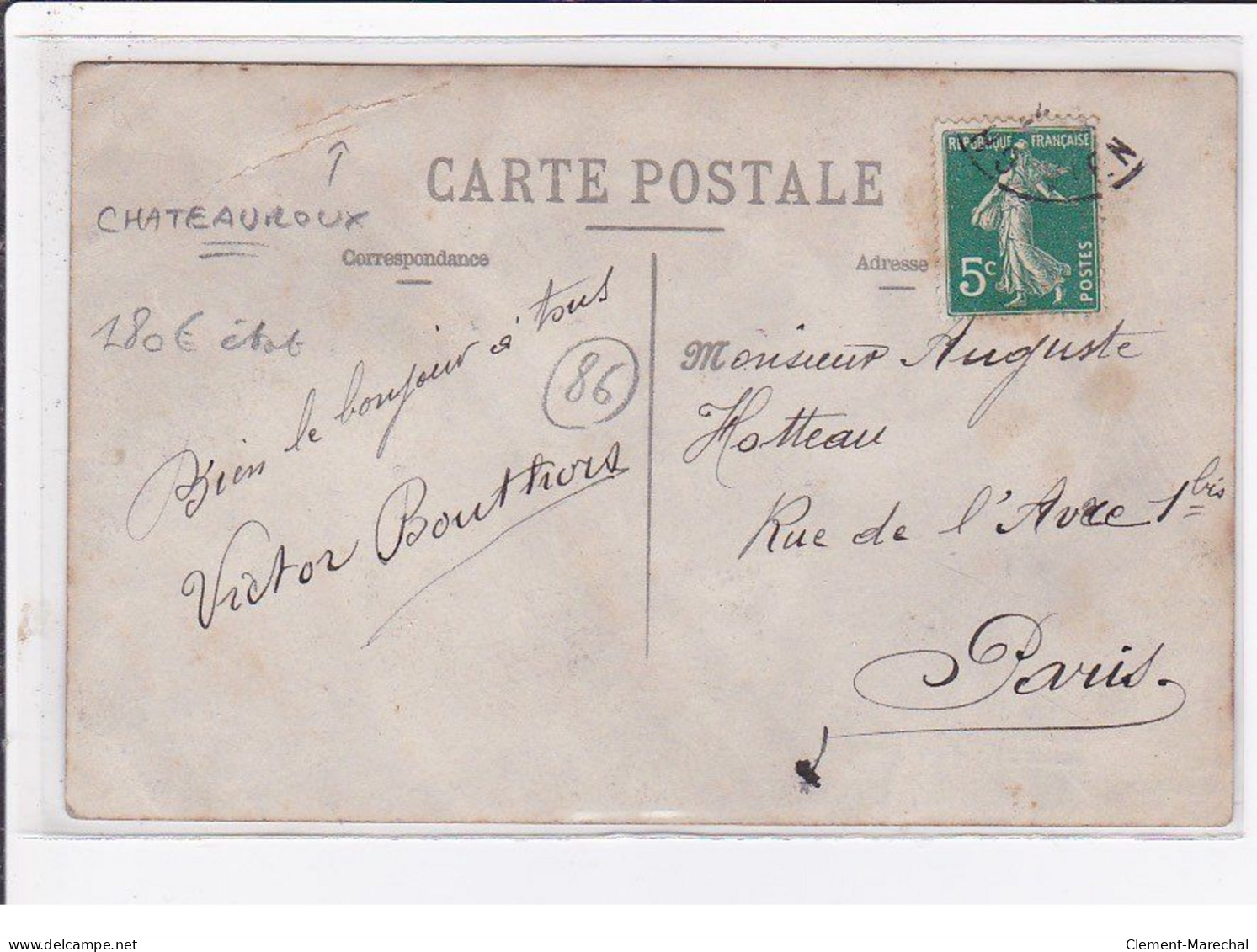 CHATEAUROUX : Carte Photo Du Salon De Coiffure Gauthier - (coiffeur) - état - Chateauroux