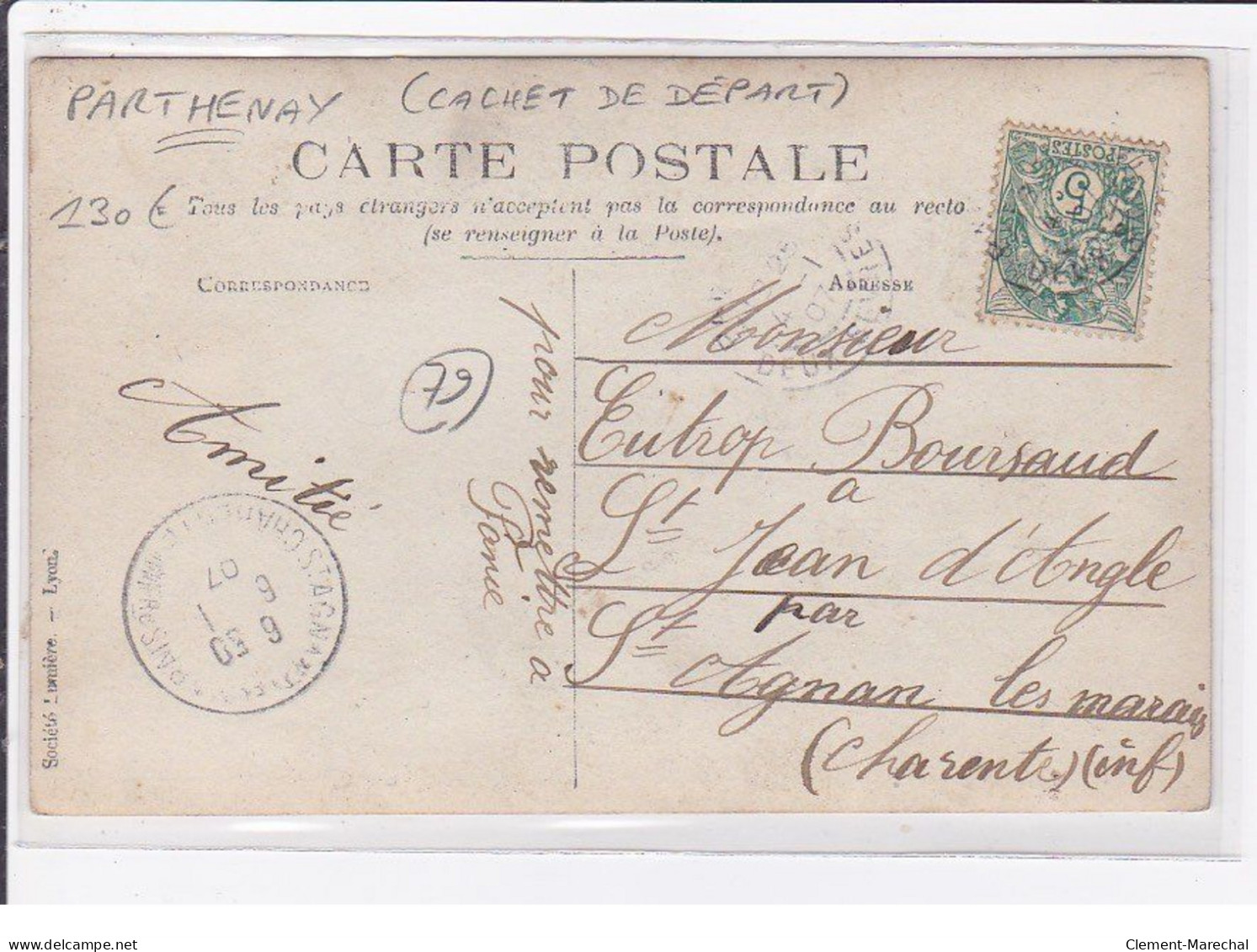 PARTHENAY : Carte Photo - Très Bon état - Parthenay