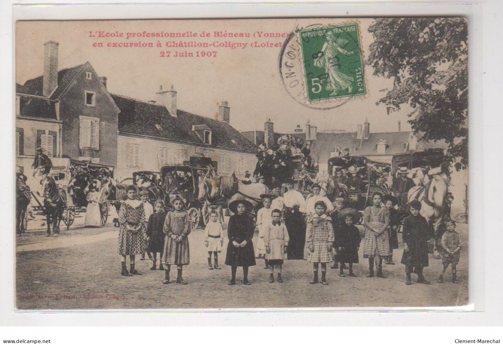 CHATILLON COLIGNY : L'école Professionnelle De Bléneau En Excursion - Très Bon état - Chatillon Coligny