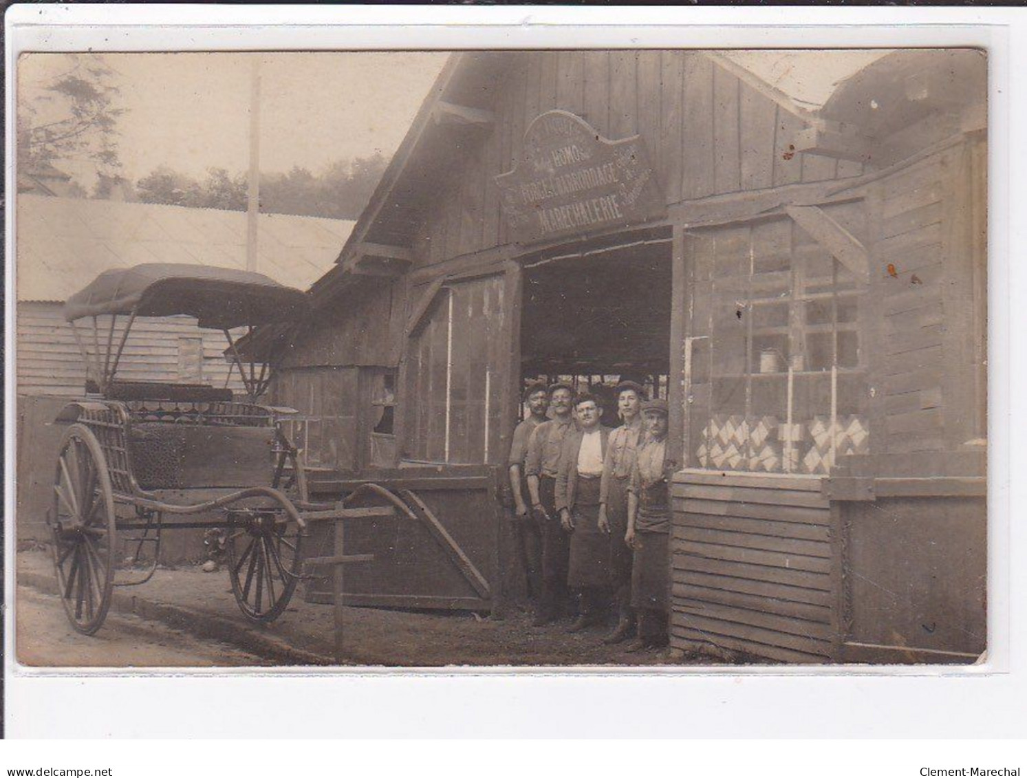 THIBERVILLE : Carte Photo De La Forge HOMO (FIQUET Successeur - Marechalerie -  Charronnage) - Très Bon état - Sonstige & Ohne Zuordnung