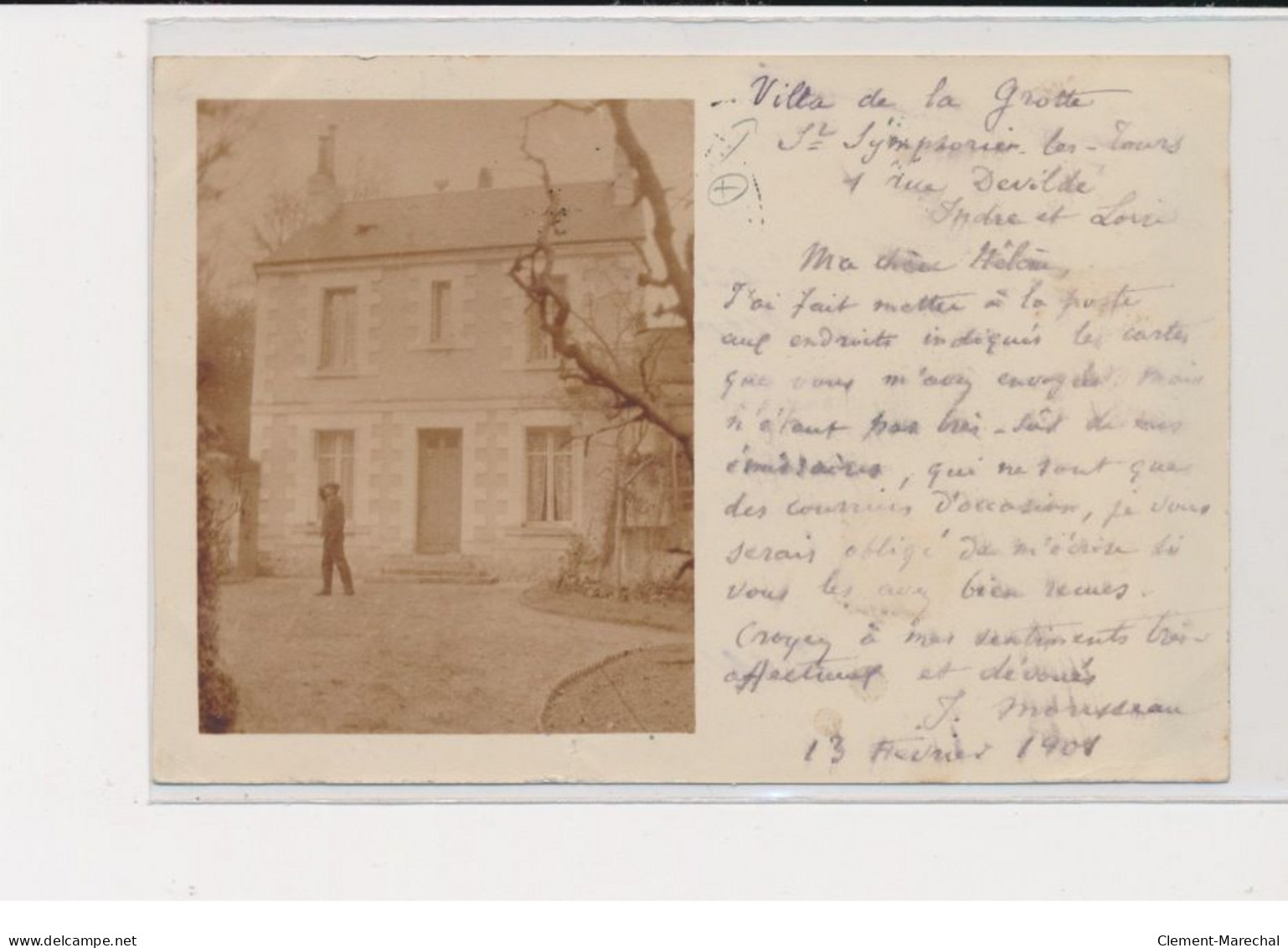 SAINT SYMPHORIEN LES TOURS : Carte Photo De La Villa Des Grottes - Très Bon état - Altri & Non Classificati