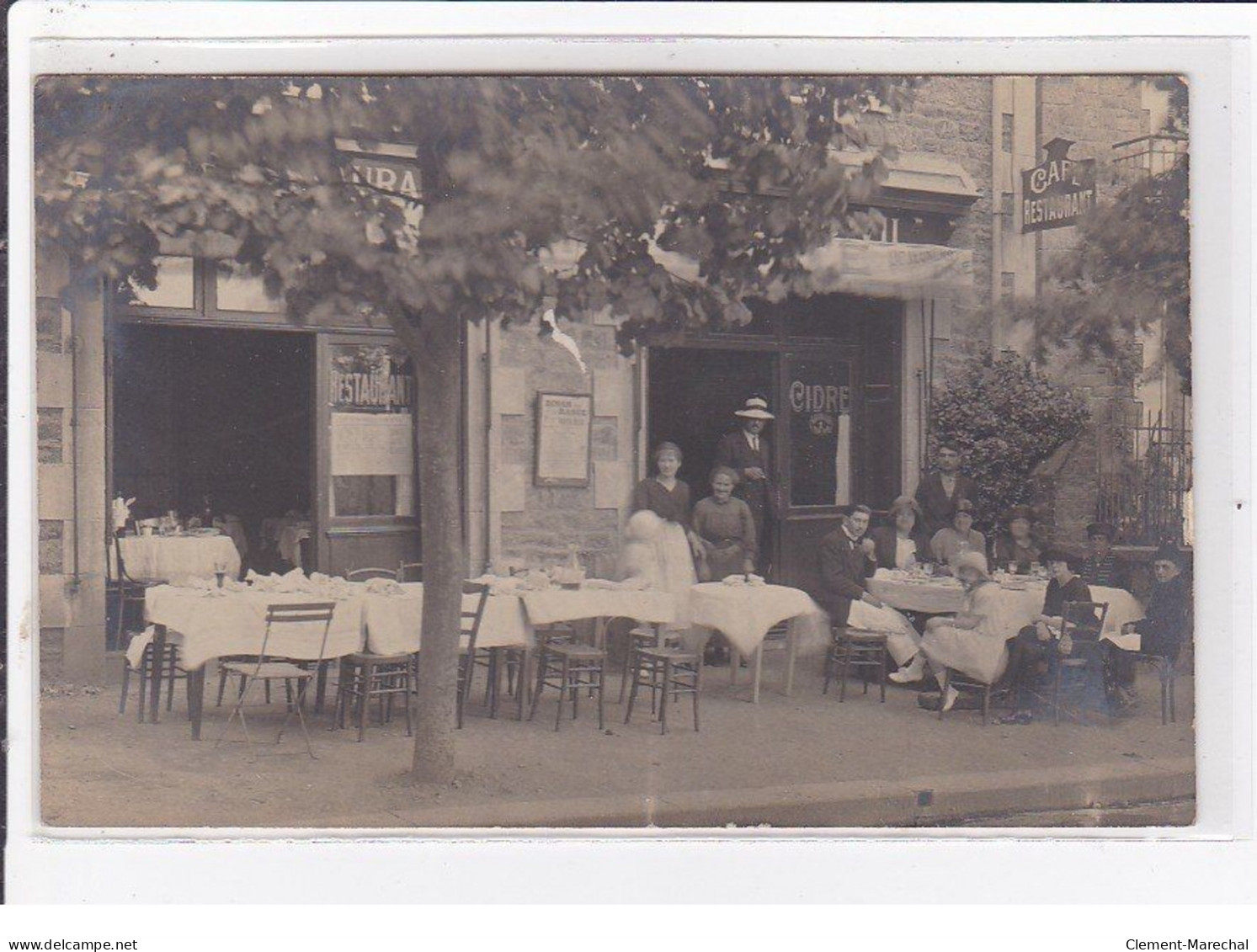 DINARD : Lot De 2 Cartes Photos D'un Restaurant (1 Carte Pliée) - état - Dinard