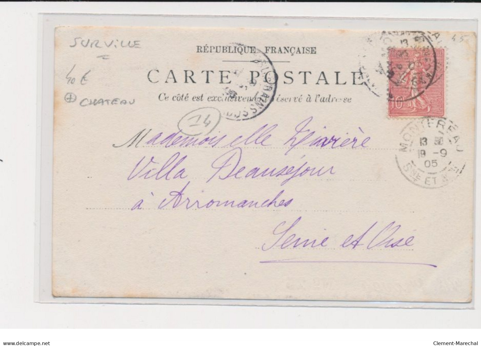 SURVILLE - Carte Photo - Château - Très Bon état - Other & Unclassified