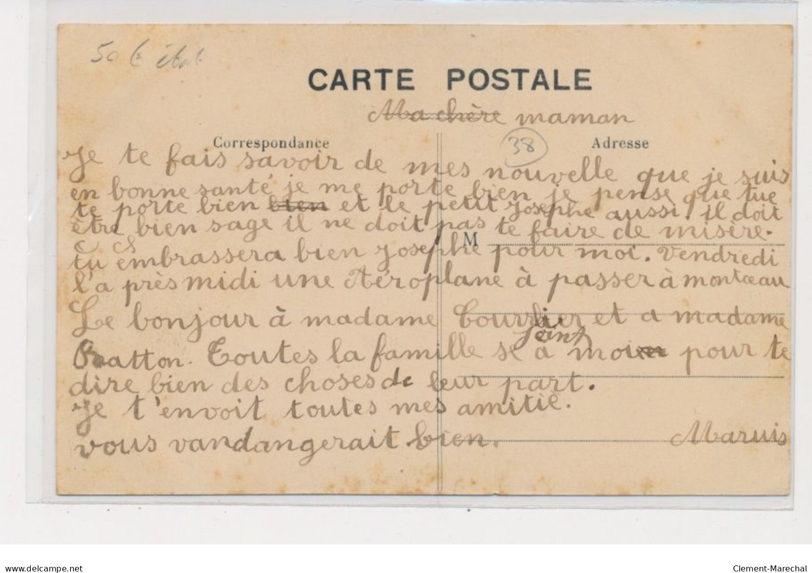 MONTCEAU - Souvenir Du 1er Aéroplane Atterissant En Dauphiné 9 Février 1911 - état - Sonstige & Ohne Zuordnung