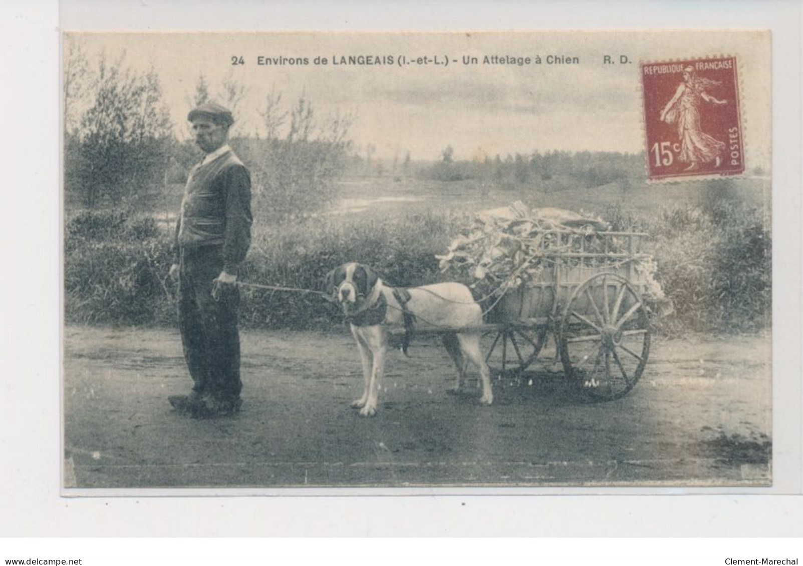 LANGEAIS - Un Attelage à Chiens - Très Bon état - Langeais