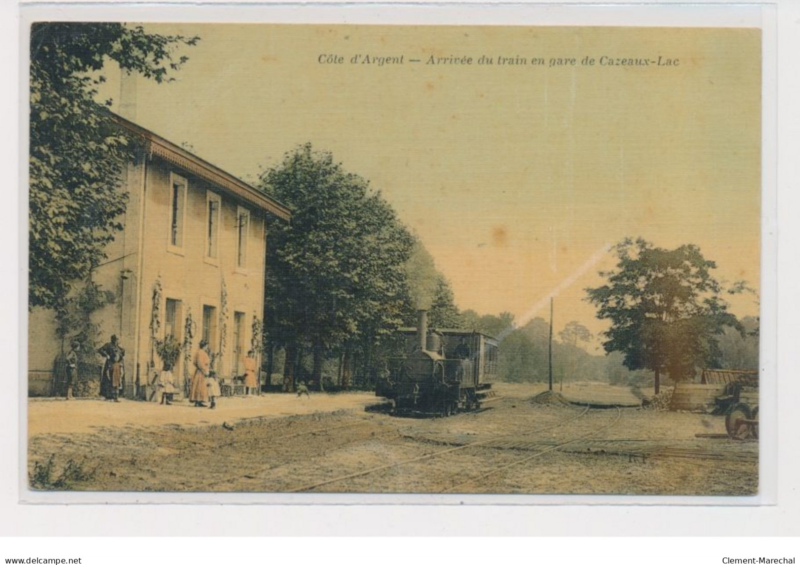 COTE D'ARGENT - Arrivée Du Train En Gare De Cazeaux-lac - Très Bon état - Other & Unclassified