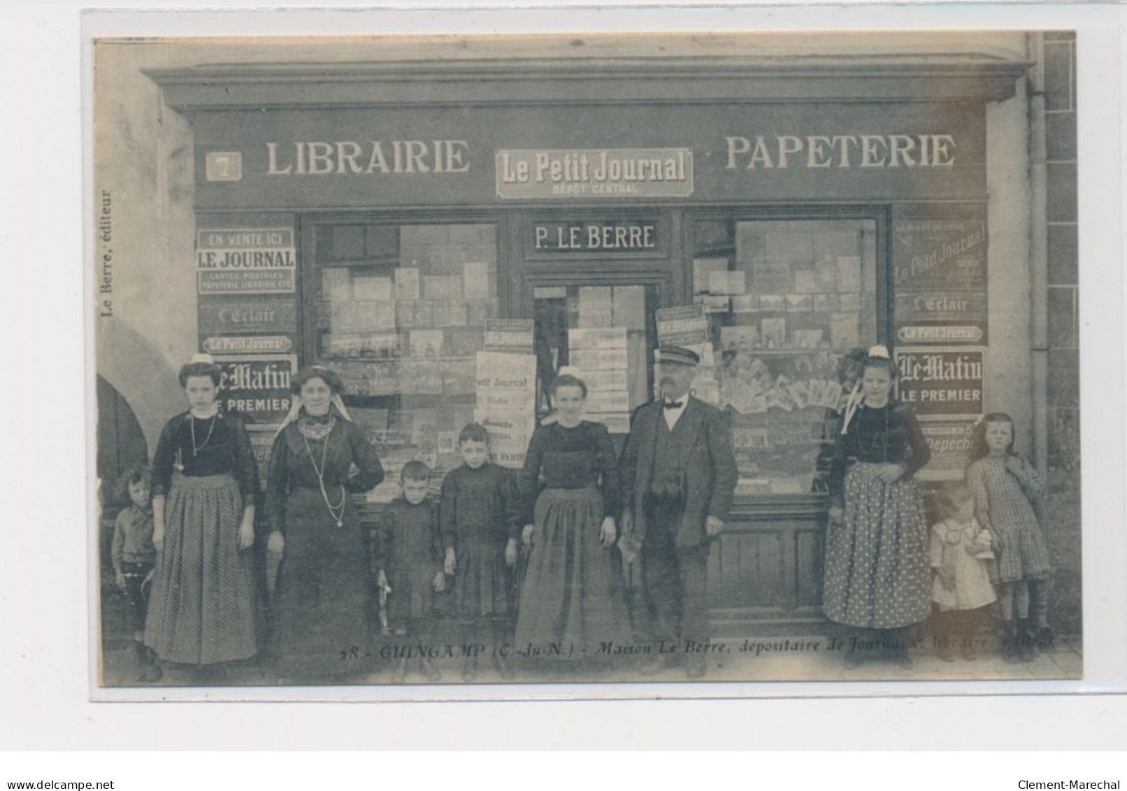 GUINGAMP - Maison Le Berre, Dépositaire De Journaux, Librairie - Très Bon état - Guingamp