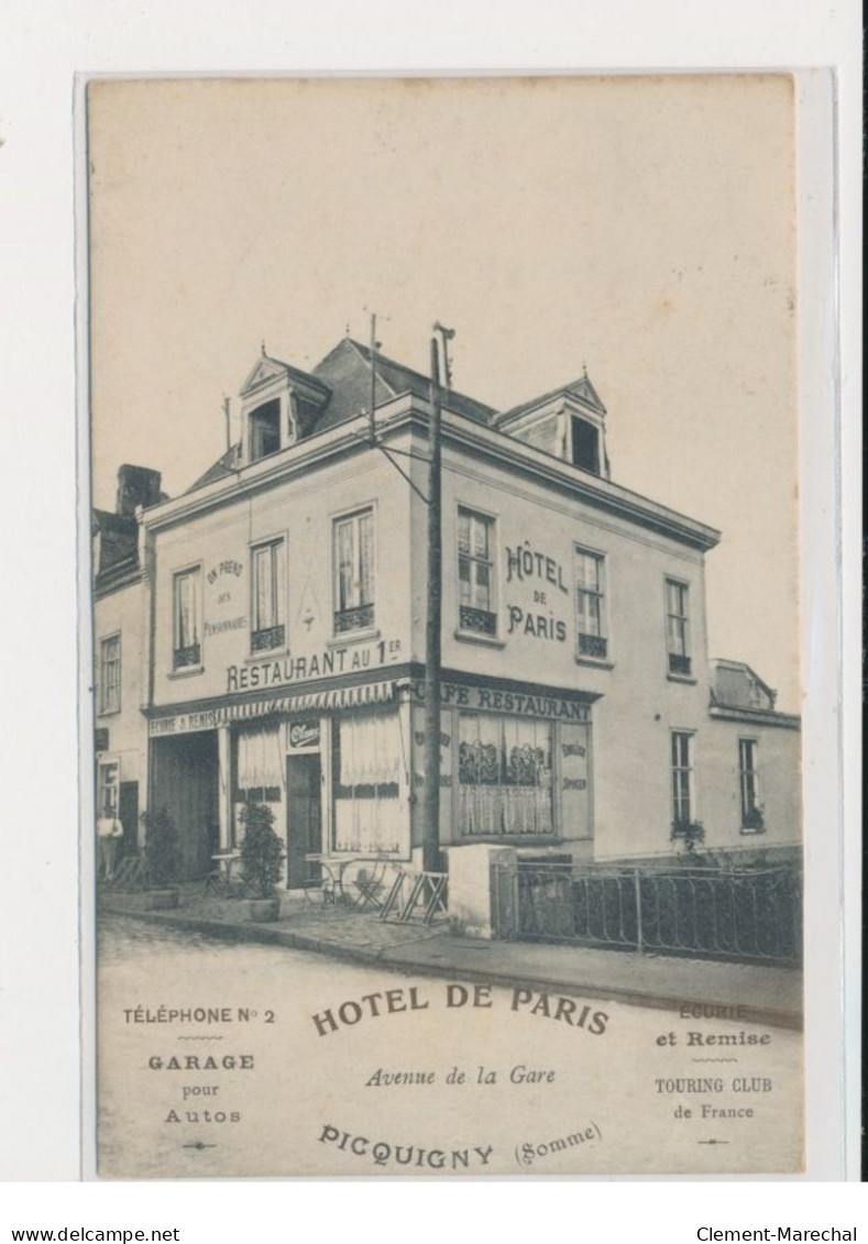PICQUIGNY - Hôtel De Paris, Avenue De La Gare - Très Bon état - Picquigny