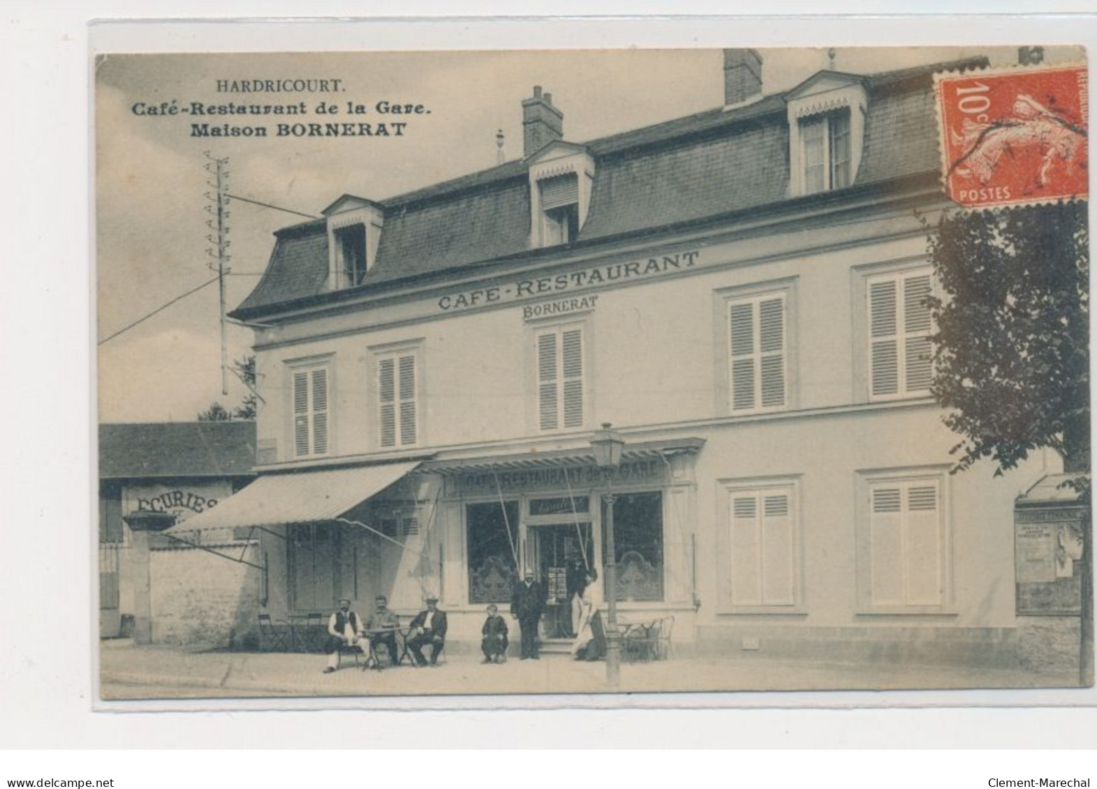 HARDRICOURT - Café Restaurant De La Gare. Maison Bornerat - Très Bon état - Hardricourt