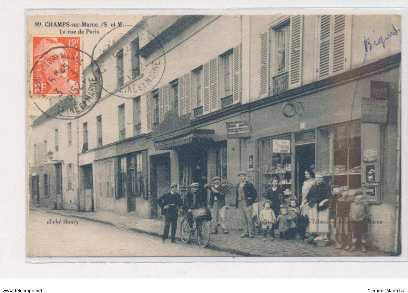 CHAMPS SUR MARNE - La Rue De Paris - Très Bon état - Sonstige & Ohne Zuordnung