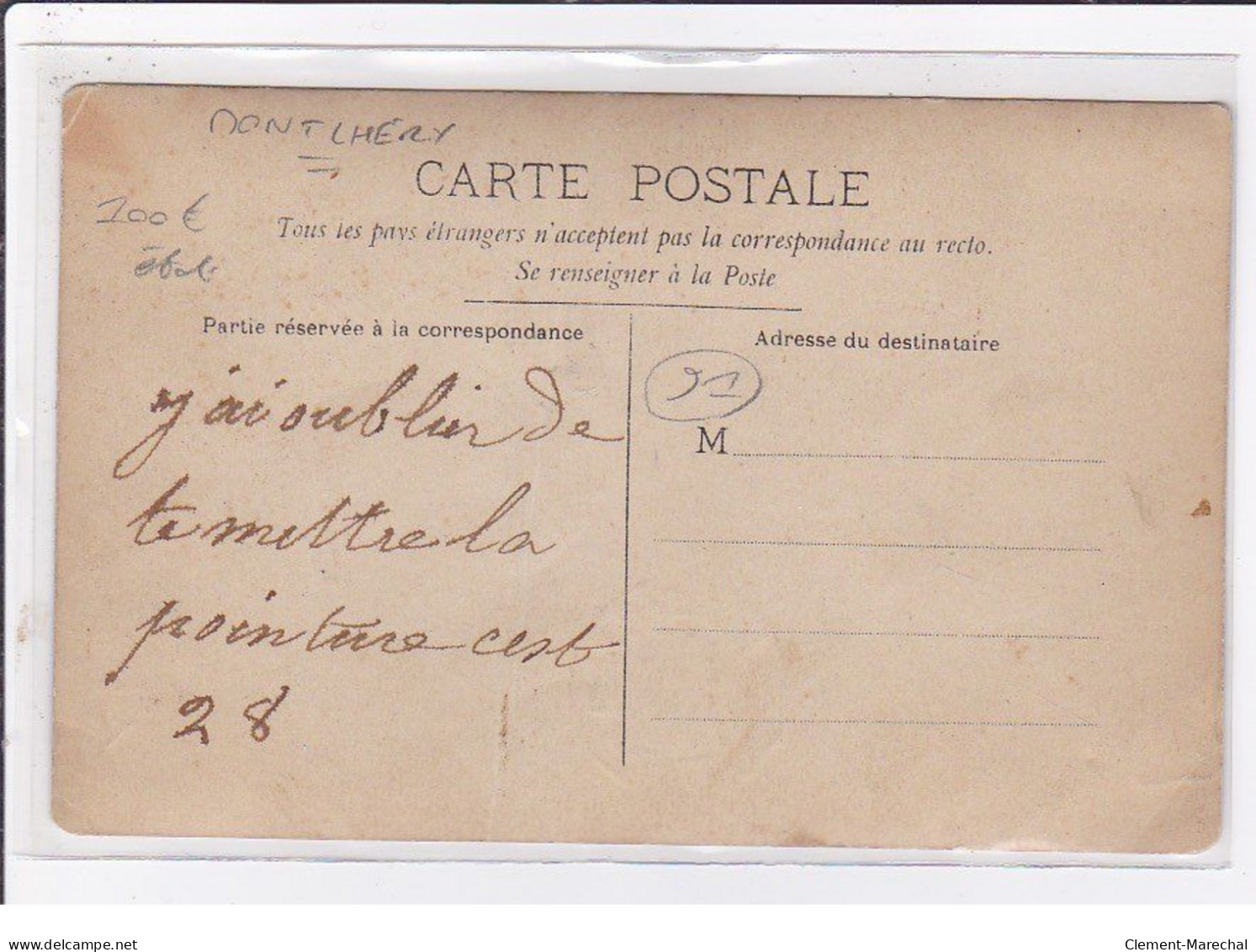 MONTLHERY ? : Carte Photo De La Buvette Du Monthery ? (sirops - Cafés - Champagne) - état - Montlhery