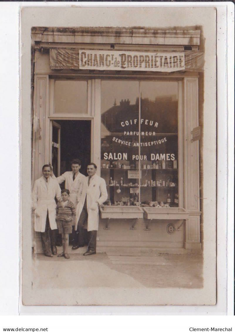 PARIS 17 ème : Carte Photo Du Salon De Coiffure EDOUARD Au 100 Avenue De Clichy - Très Bon état - District 17