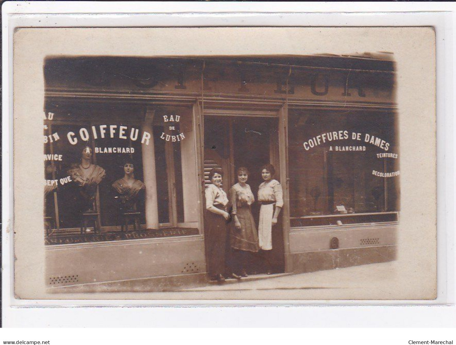 PARIS 11 ème : Carte Photo Du Salon De Coiffure BLANCHARD Au 86 Boulevard De Charonne - état - Paris (11)