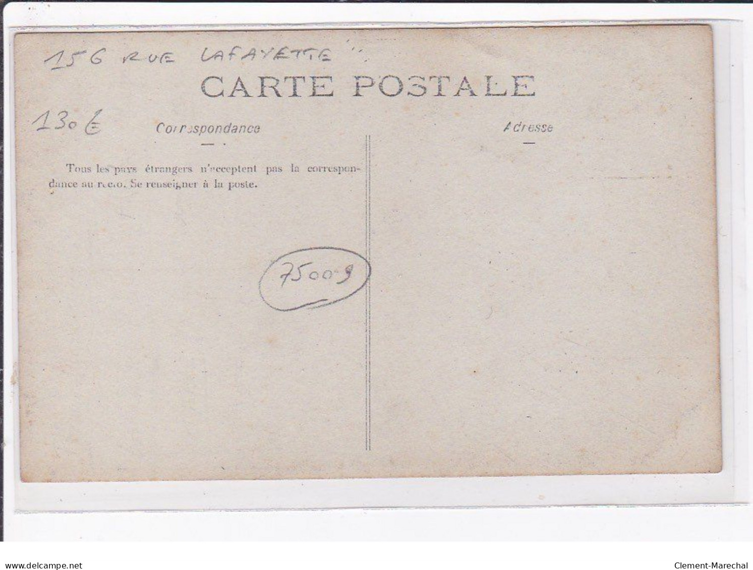 PARIS 9 ème : Carte Photo Du Tabac Bellenger Au 156 Rue Lafayette (recette Buraliste) - Très Bon état - Paris (09)