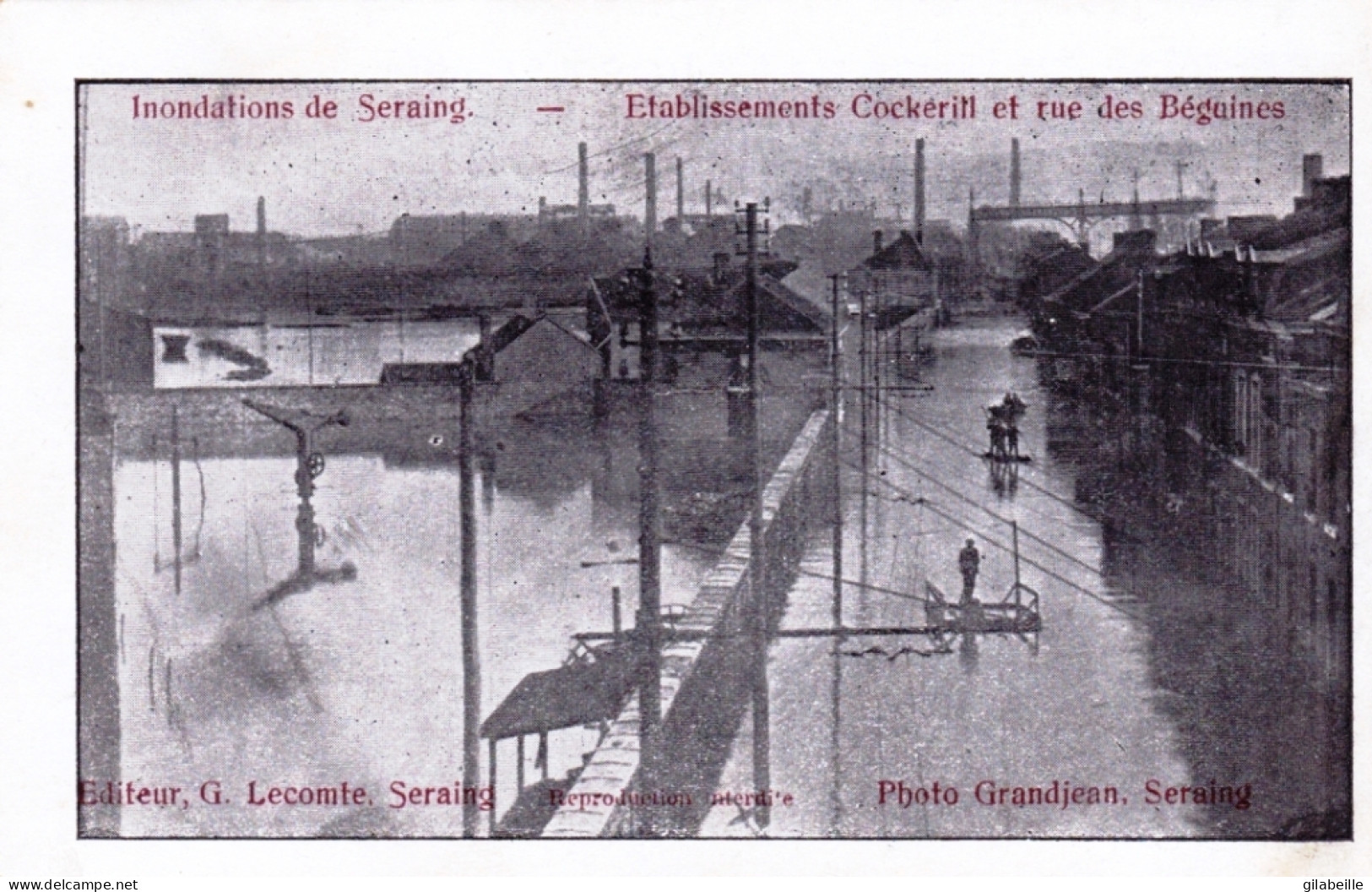 Inondations De SERAING ( Liege ) -  Etablissements Cockerill Et Rue Des Béguines - Seraing