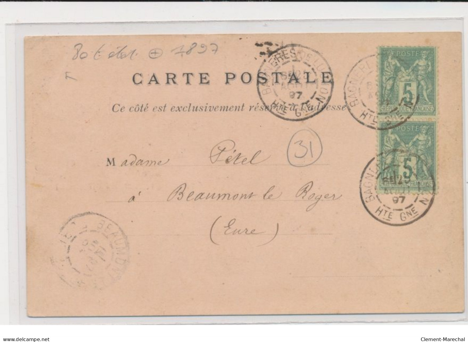 LUCHON - 1897 Carte Précurseur - état - Luchon