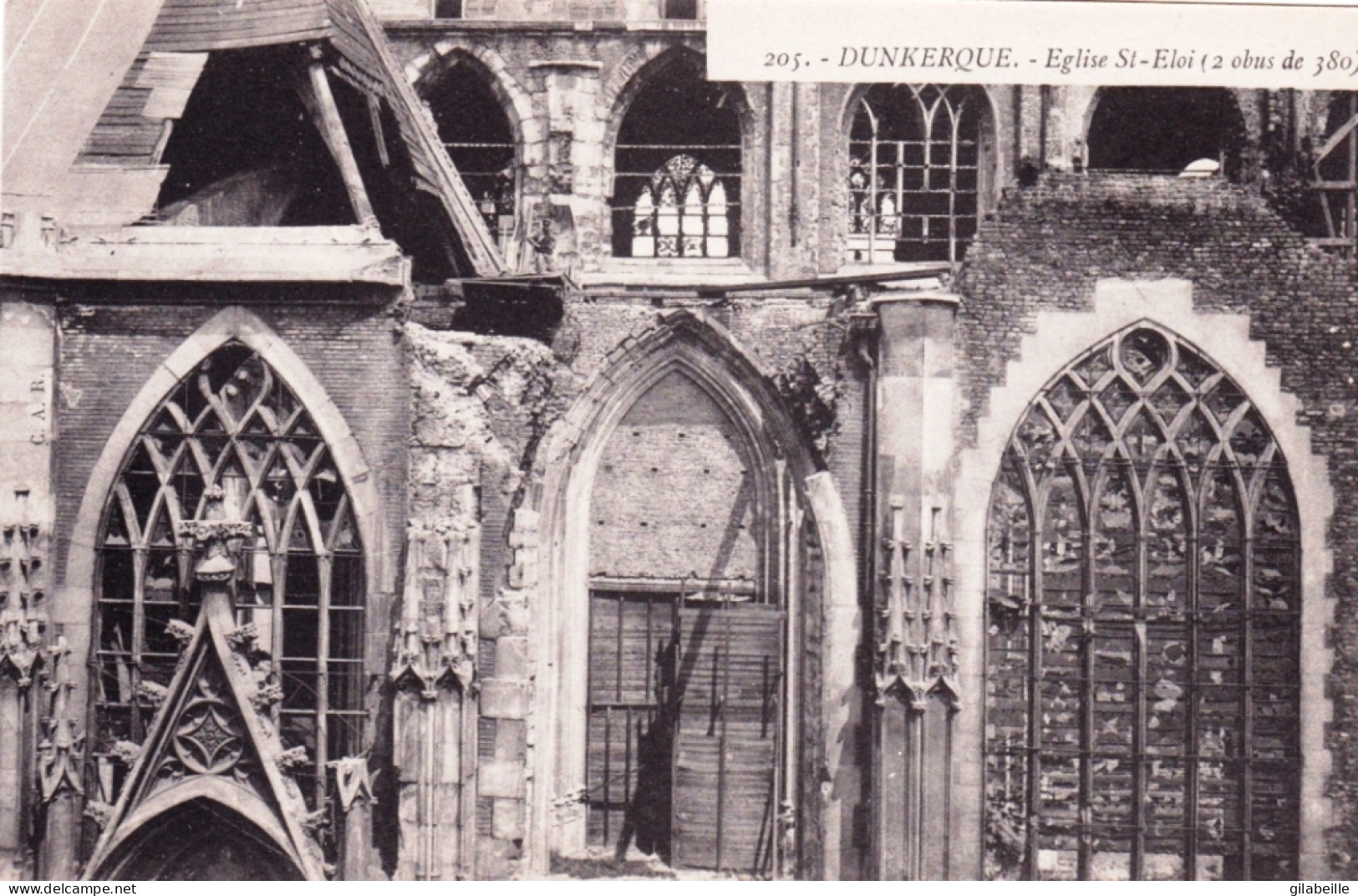 59 - DUNKERQUE - Eglise Saint Eloi - 2 Obus De 380 - Guerre 1914 - Dunkerque