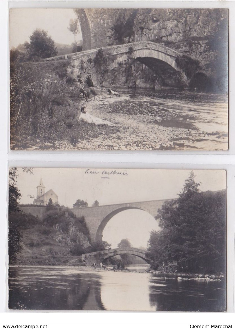 PIERRE PERTHUIS : Lot De 2 Cartes Photo (pont - église) - Très Bon état - Altri & Non Classificati