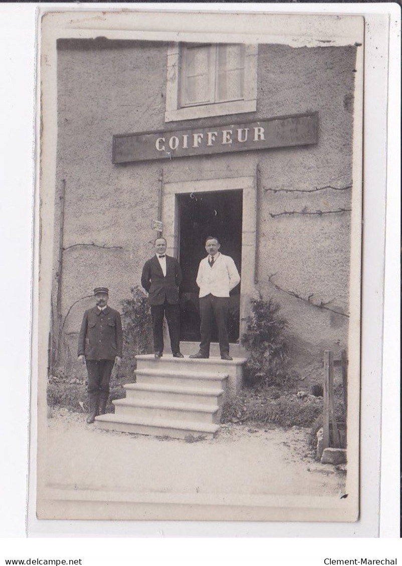 BELFORT : Carte Photo Du Salon De Coiffure (coiffeur) (photos Militaires BISSEY) -très Bon état - Belfort - Città