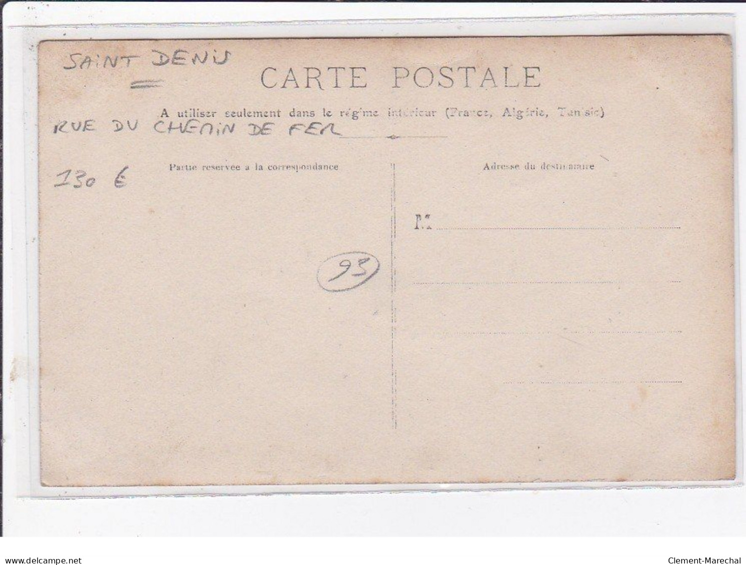 SAINT DENIS : Carte Photo Du Grand Hotel Du Chemin De Fer - COSTES (rue Du Chemin De Fer) - Très Bon état - Saint Denis